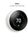 Google Nest Learning Smart Thermostat 3rd Gen White T3017US + elago Wall Plate Cover For Cheap