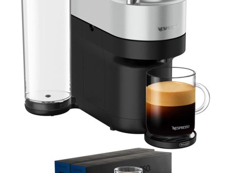 Nespresso Vertuo Pop+ Deluxe Espresso Machine (Silver) w  Diavolitto Capsules 20-Pack Online now