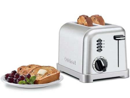 Cuisinart CPT-160 Metal Classic 2-Slice Toaster, Brushed Stainless, Factory Refurbished For Discount