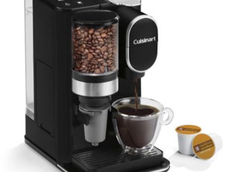 Cuisinart Single Serve Coffee Maker & Coffee Grinder, Black, Factory Refurbished Fashion