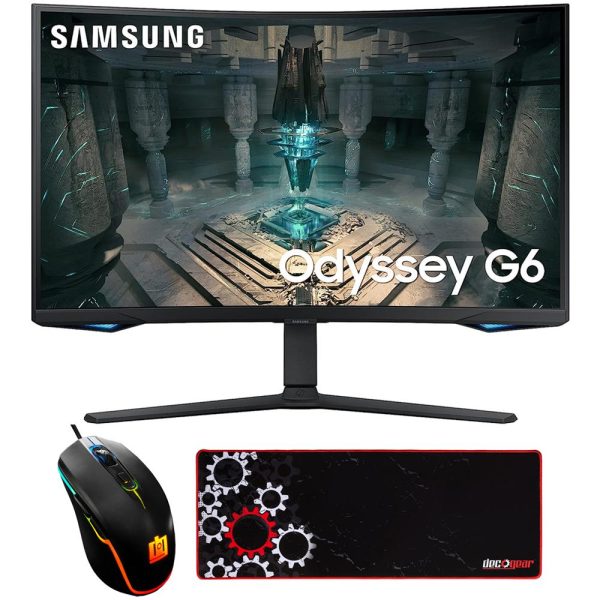 Samsung 32  Odyssey G65B QHD 240Hz 1ms Curved Gaming Monitor w  Gaming Mouse Bundle For Sale