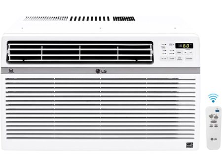 LG 12,000 BTU Smart Window Air Conditioner with Fan, White - Refurbished Fashion