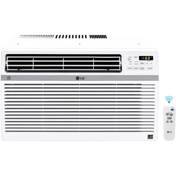 LG 12,000 BTU Smart Window Air Conditioner with Fan, White - Refurbished Fashion