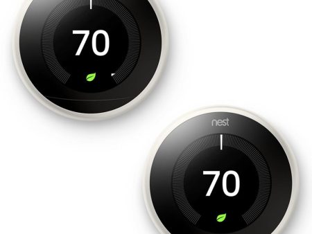 Google Nest Learning Thermostat 3rd Gen White 2 Pack (T3017US) Cheap