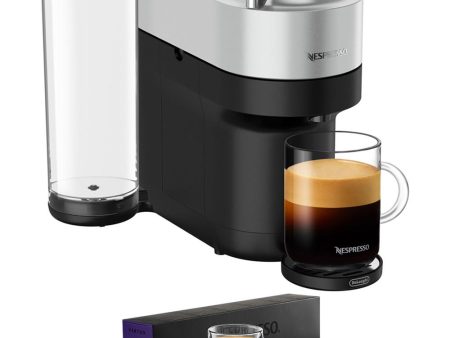 Nespresso Vertuo Pop+ Deluxe Espresso Machine (Silver) w  Altissio Capsules 10-Pack Cheap