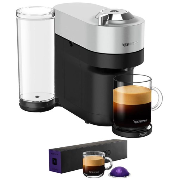 Nespresso Vertuo Pop+ Deluxe Espresso Machine (Silver) w  Altissio Capsules 10-Pack Cheap