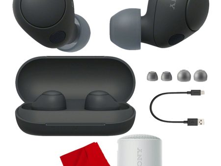 Sony WF-C700N Wireless In-Ear Headphones + Sony XB100 Wireless Speaker (Grey) Bundle Fashion