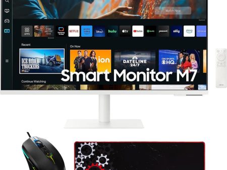 Samsung 32  M70C UHD Smart Computer Monitor w  Streaming TV + Gaming Mouse Bundle Hot on Sale