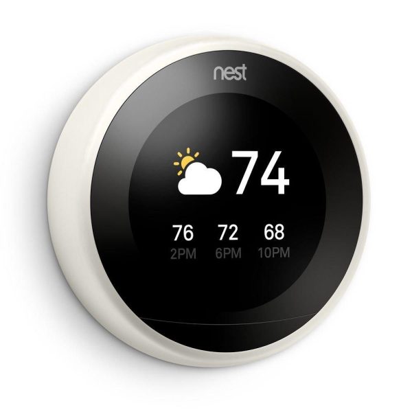 Google Nest Learning Smart Thermostat 3rd Gen White T3017US + elago Wall Plate Cover For Cheap