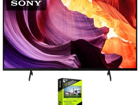 Sony 43  X80K 4K Ultra HD LED Smart TV (2022 Model) w  4 Year Extended Warranty Sale