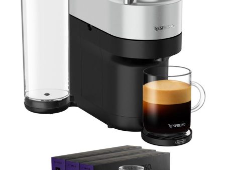 Nespresso Vertuo Pop+ Deluxe Espresso Machine (Silver) w  Altissio Capsules 30-Pack Online now