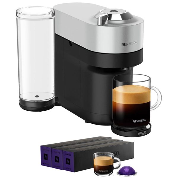 Nespresso Vertuo Pop+ Deluxe Espresso Machine (Silver) w  Altissio Capsules 30-Pack Online now