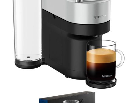 Nespresso Vertuo Pop+ Deluxe Espresso Machine (Silver) w  Diavolitto Capsules 10-Pack Online now