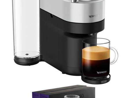 Nespresso Vertuo Pop+ Deluxe Espresso Machine (Silver) w  Altissio Capsules 20-Pack Online Hot Sale